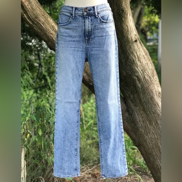 RAG & BONE High Rise Straight Leg Light Stone Wash Jeans Size 26 Zipper Fly - Picture 2 of 13